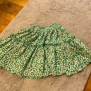 Green Floral pattern Circle skirt